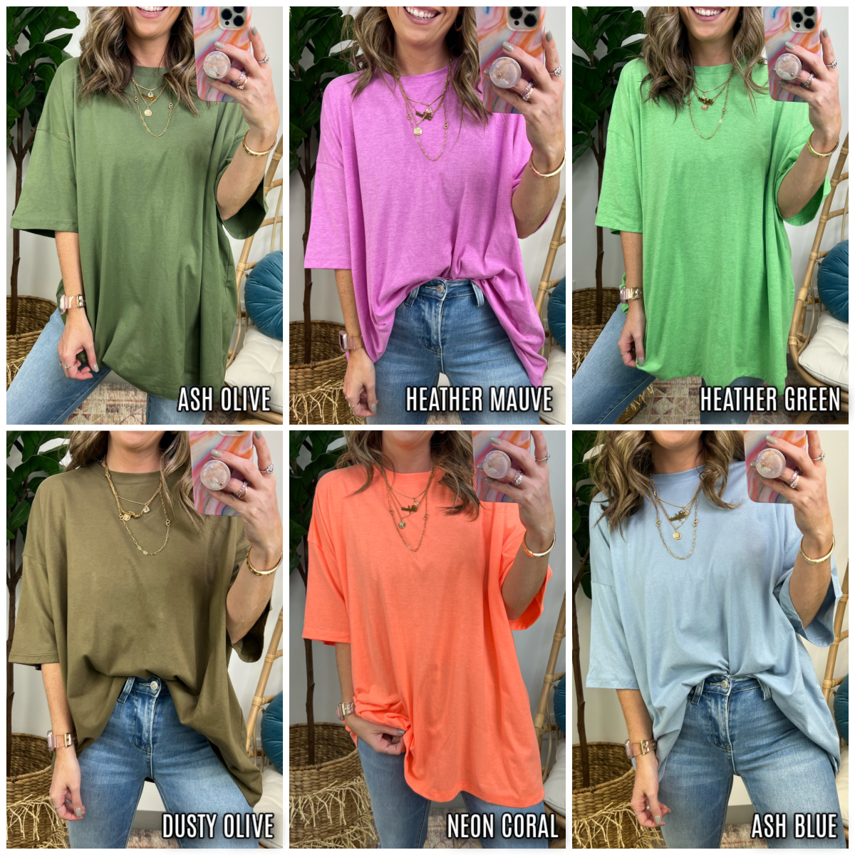  Ryiah Oversized Short Sleeve Top - Madison and Mallory