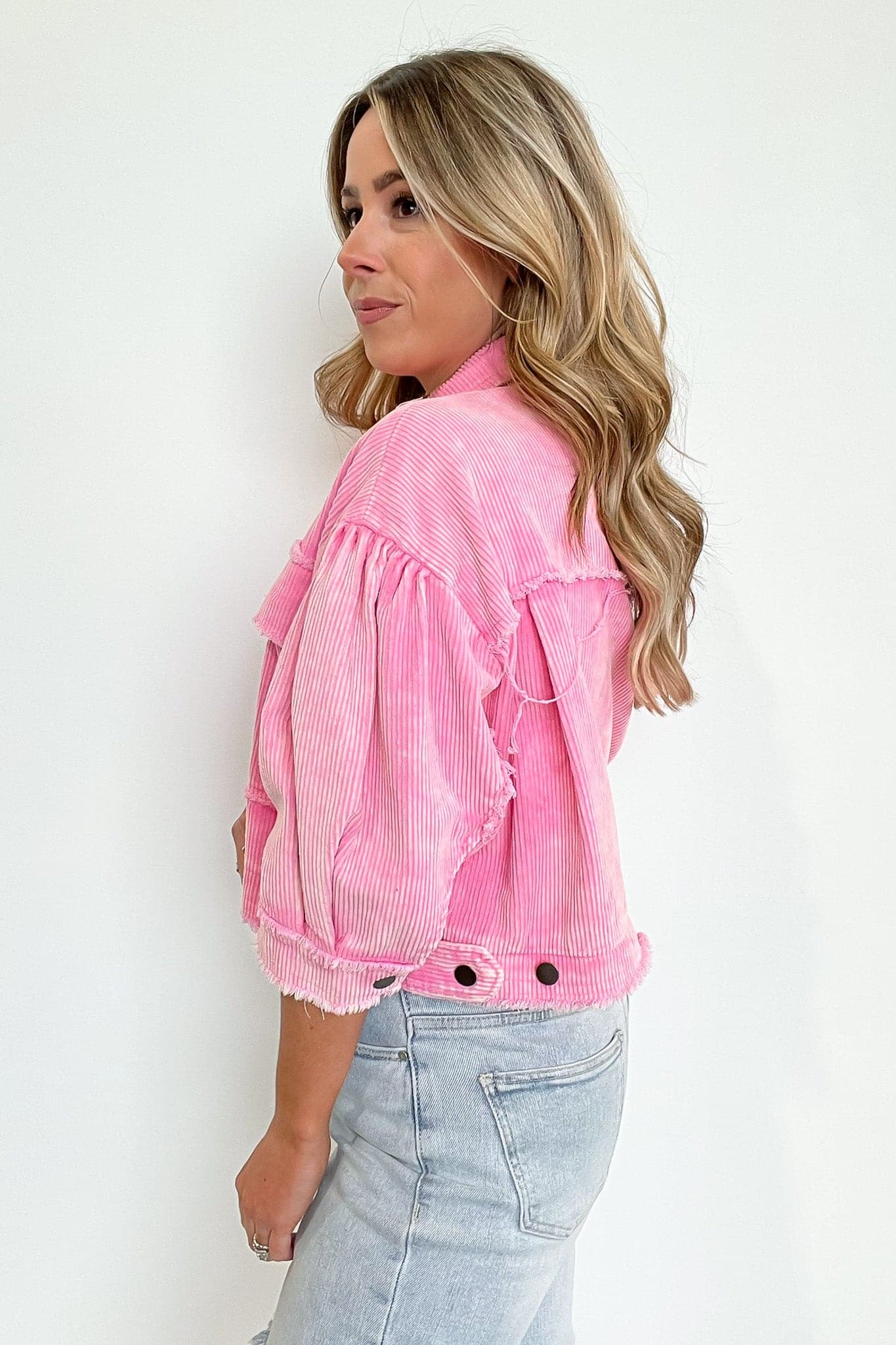  Simple Melody Cropped Frayed Jacket - FINAL SALE - Madison and Mallory
