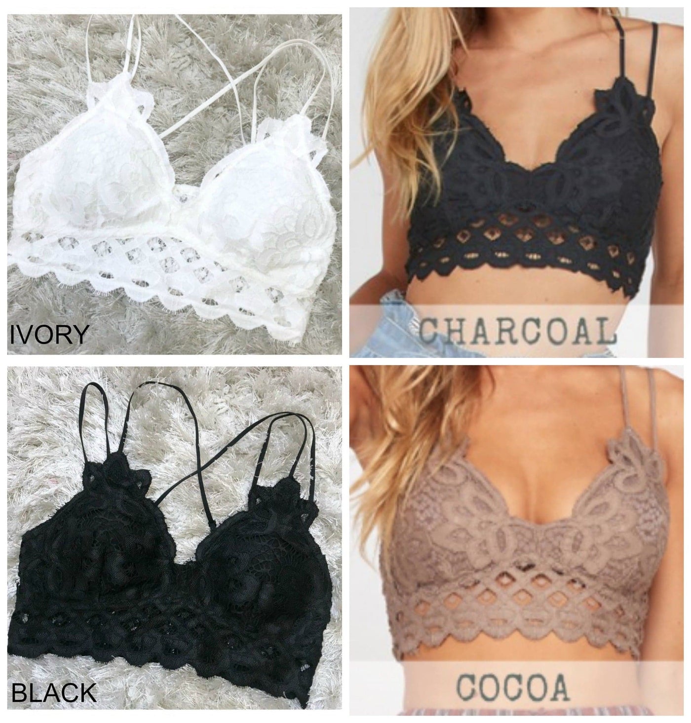 Love on You Lace Bralette Cocoa